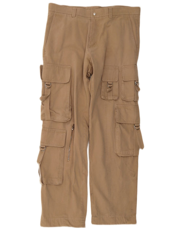 Gazzarrini pantaloni drepti pentru bărbați cargo IT 52 XL W34 L32 bej bumbac