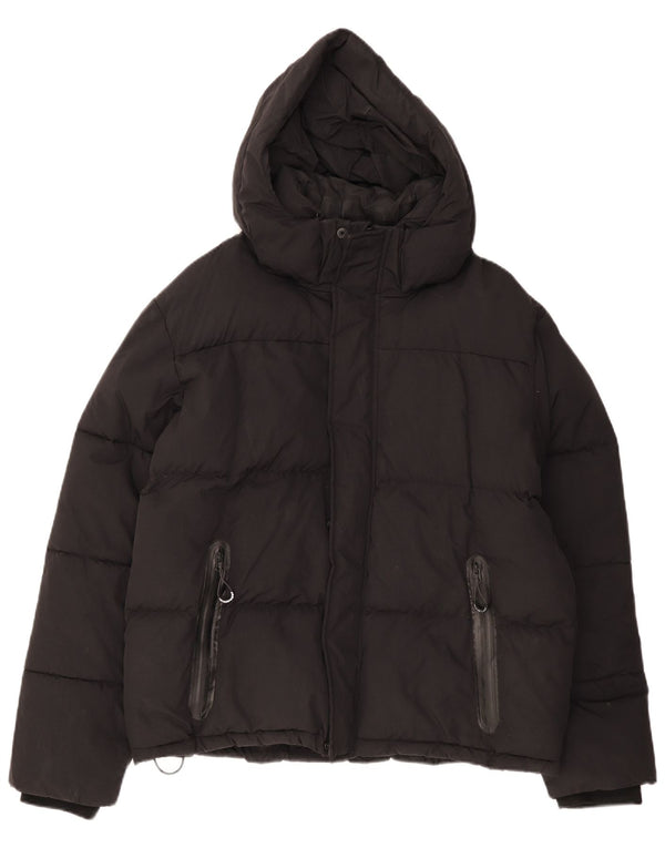Jachetă căptușită cu glugă Superdry pentru bărbați UK 42 XL Nylon negru