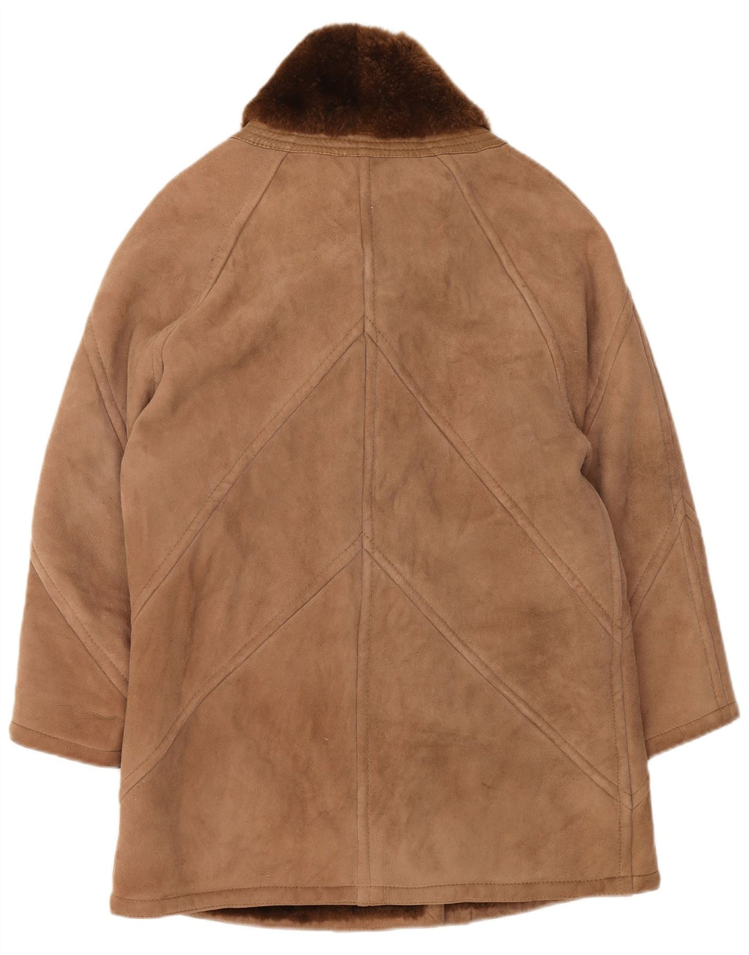 SMALBY Palton supradimensionat din shearling pentru femei UK 18 XL maro
