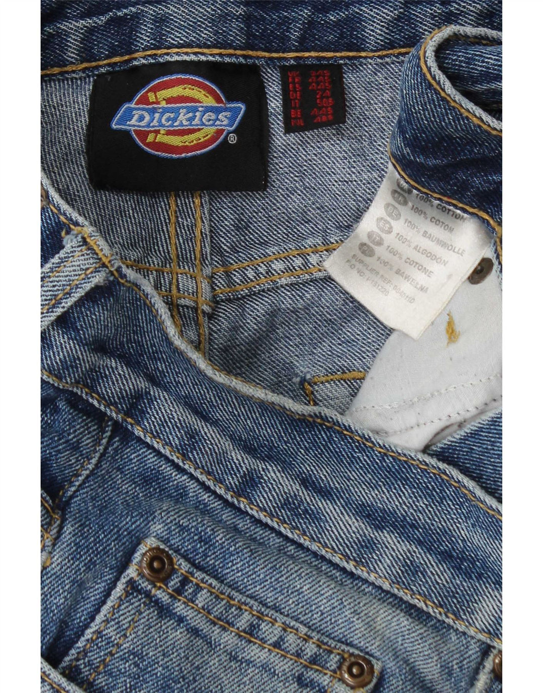 Blugi drepti pentru bărbați Dickies W34 L27 Bumbac albastru