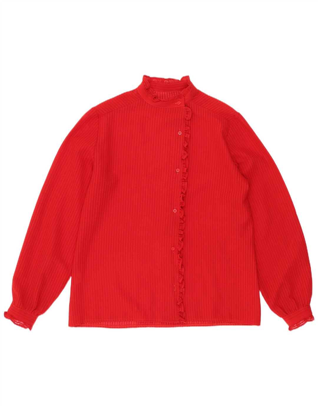 Bluză de cămașă vintage pentru femei UK 14 Medium Red Dunge