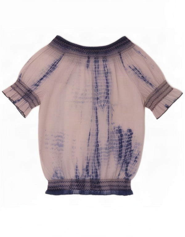 Bluză cu grafică Desigual, pentru femei, UK 10, bumbac mic, alb, colorant
