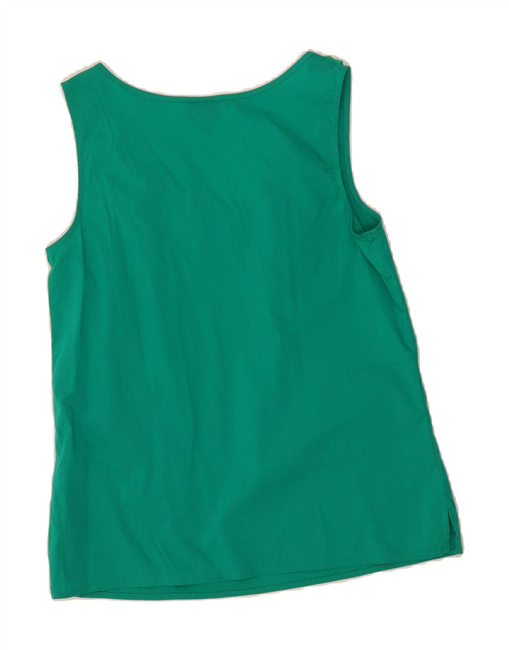 MOSSIMO Womens Sleeveless Blouse Top UK 10 Small Green Cotton Classic Vintage Mossimo and Second-Hand Mossimo from Messina Hembry 
