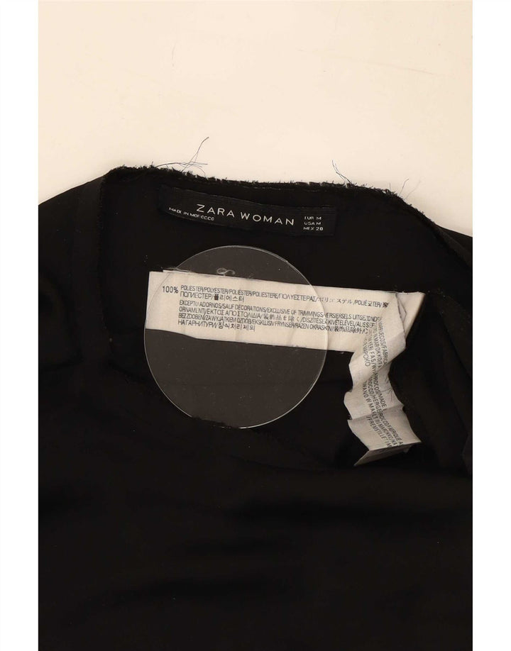 Rochie de bază fără mâneci pentru femei Zara UK 14 Poliester mediu negru