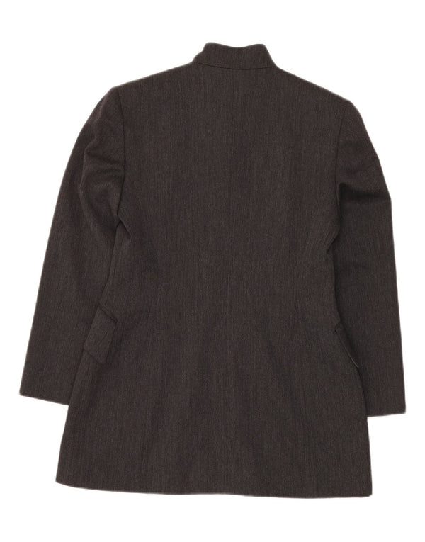 Jachetă pentru femei VINTAGE cu paragate cu 2 nasturi IT 42 Lână gri mediu