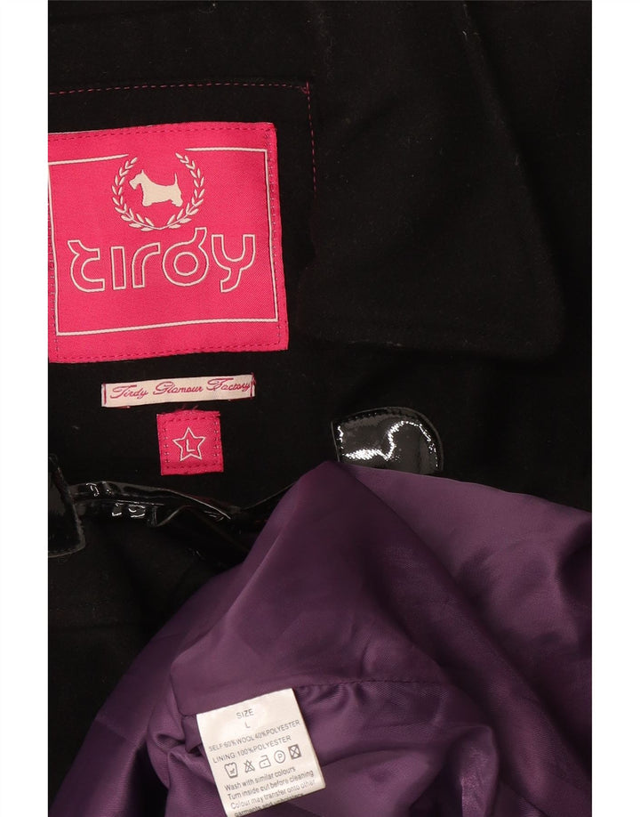 Tirdy Duffle Coat UK 16 Lână mare neagră