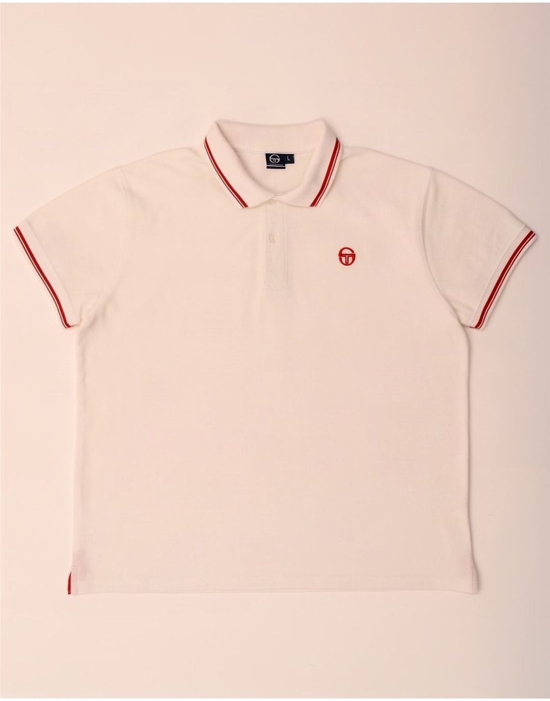 Tricou polo Sergio Tacchini pentru bărbați, bumbac alb mare