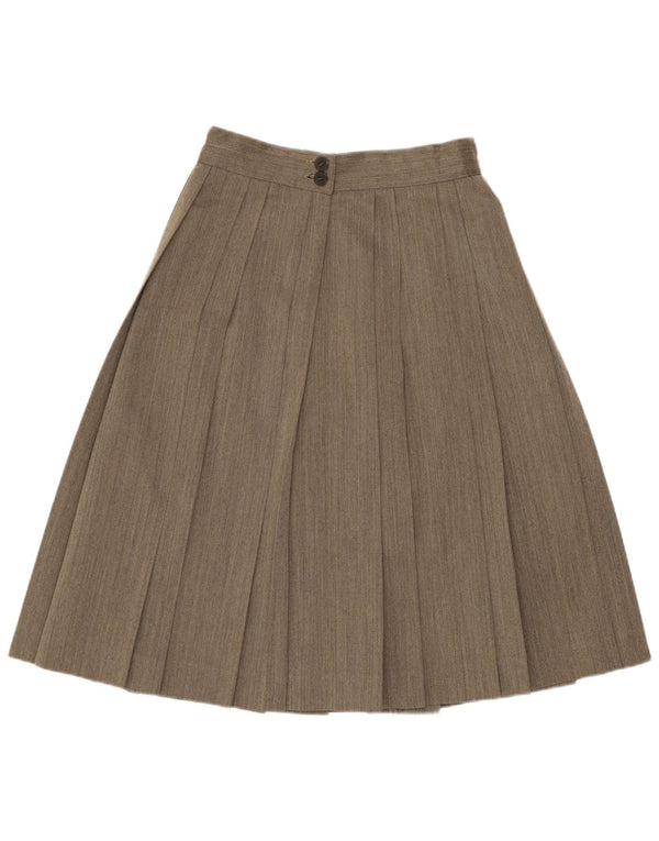 Fusta A-Line plisată cu talie înaltă pentru femei VINTAGE W24 XS gri