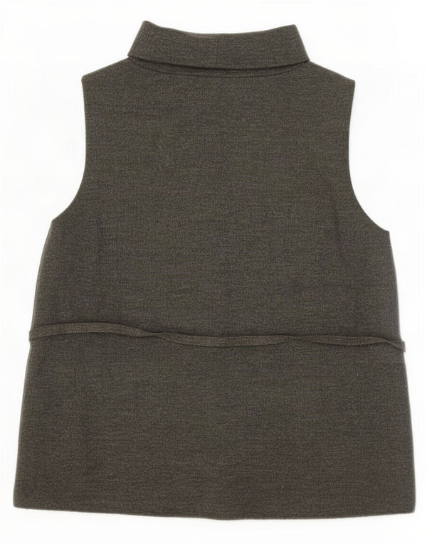 Vest Vest Top Femei Zara UK 14 Mare Kaki Bumbac