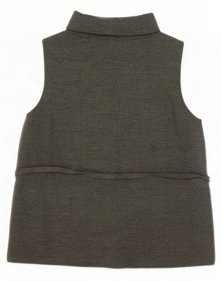 Vest Vest Top Femei Zara UK 14 Mare Kaki Bumbac