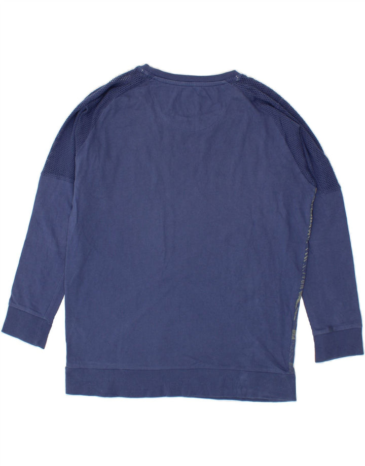 BEST COMPANY Womens Abstract Pattern Sweatshirt Jumper UK 16 Large Blue Vintage Best Company and Second-Hand Best Company from Messina Hembry 