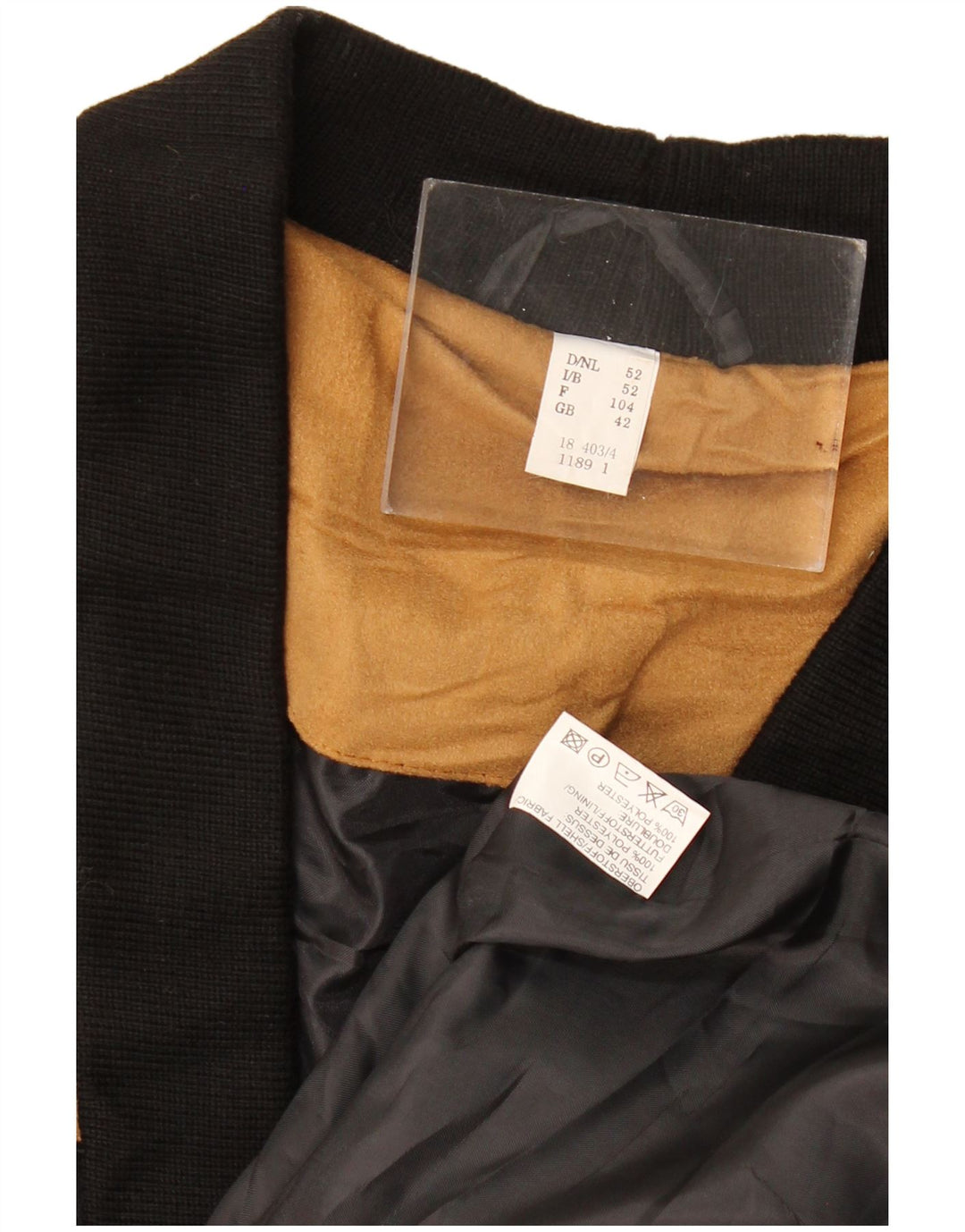 Bomber pentru bărbați VINTAGE UK 42 XL Poliester color bloc negru