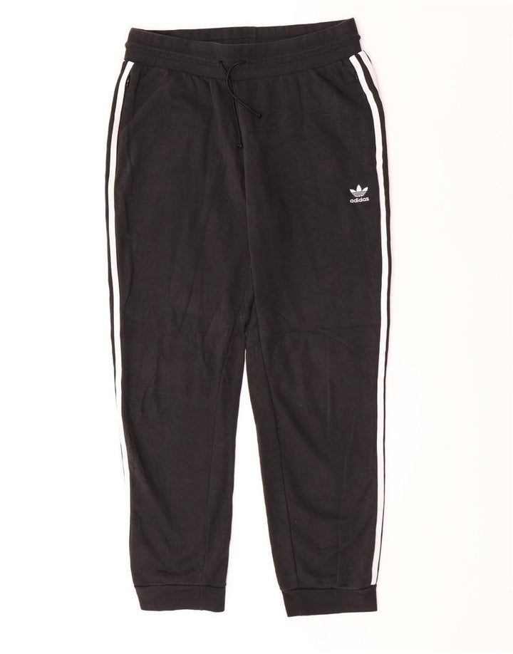 Pantaloni de trening Adidas pentru bărbați Joggeri, bumbac mediu negru