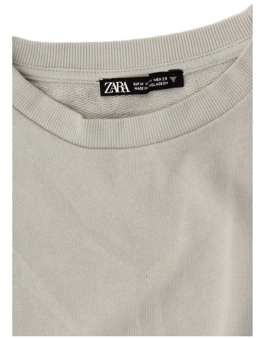 Pulover pentru femeie Zara Crop Pulover UK 14, bumbac gri mediu