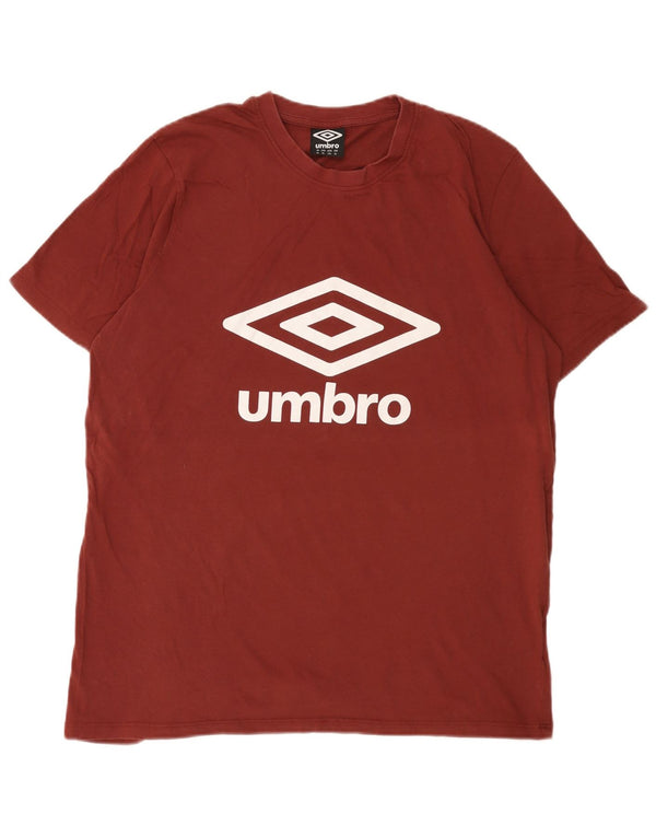 Tricou grafic pentru bărbați Umbro Top XL Bumbac Burgundy