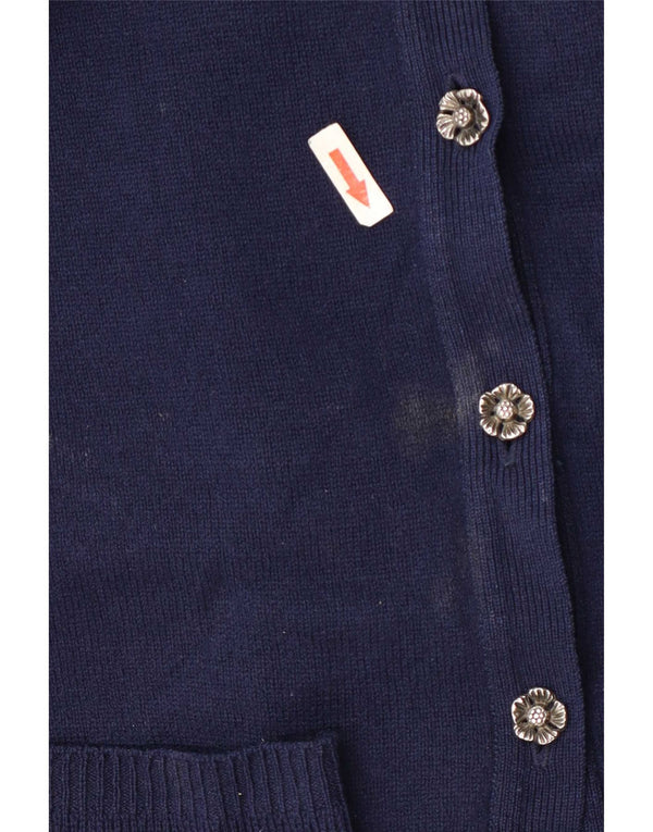 Pulover cardigan pentru femei Laura Ashley UK 14 Medium Bleumarin Lână nouă