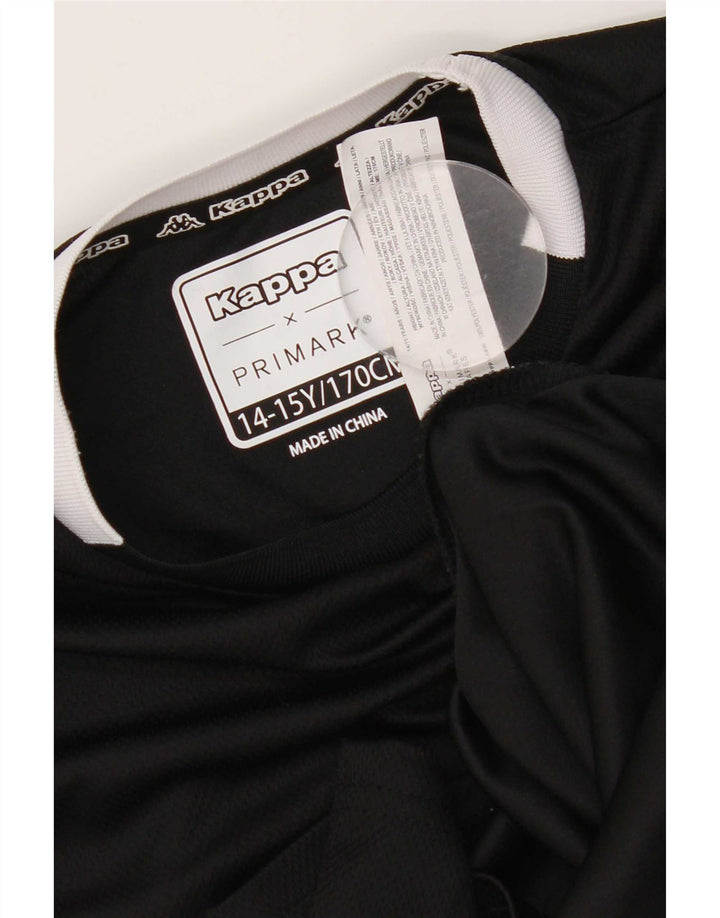 Tricou Băieți Kappa Top 14-15 Ani Negru Poliester Colorblock