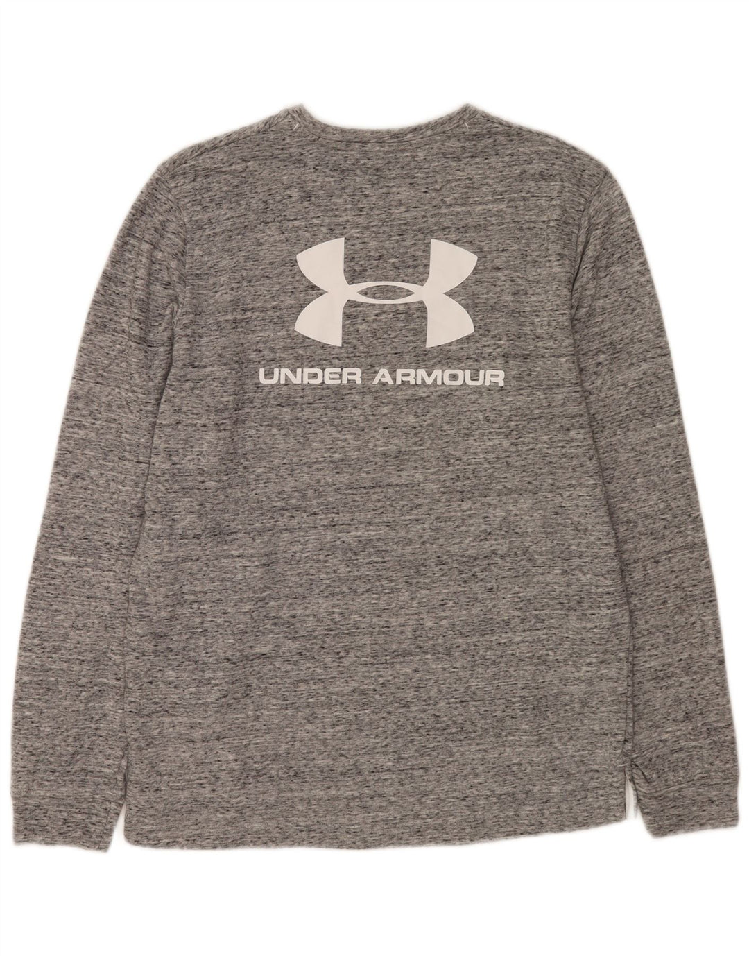 Pulover grafic pentru bărbați Under Armour, bumbac cu pete, gri mediu
