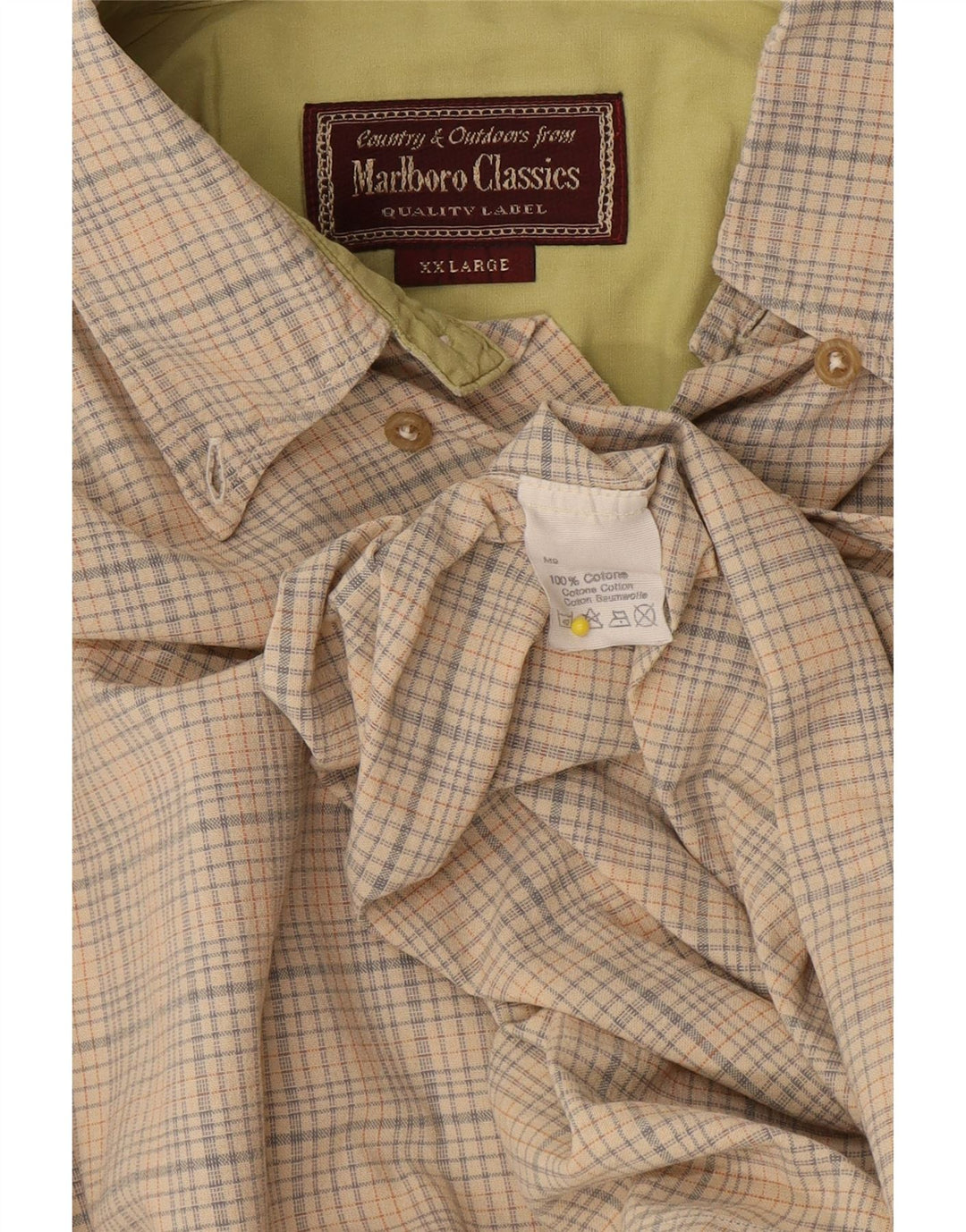 Cămașă pentru bărbați Marlboro Classics 2XL, bej, din bumbac