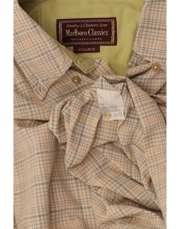 Cămașă pentru bărbați Marlboro Classics 2XL, bej, din bumbac