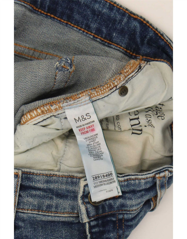 Blugi drepti pentru bărbați Marks & Spencer W36 L29 Bumbac albastru