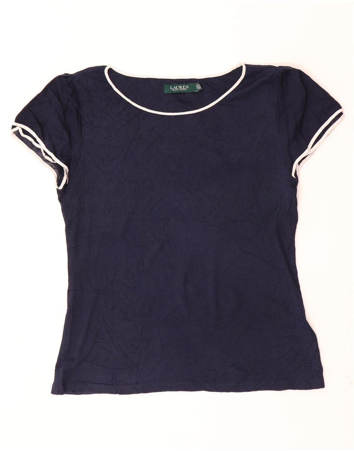 Tricou pentru femei Ralph Lauren, UK 14, mare, albastru, bumbac