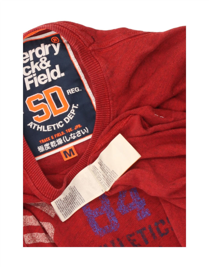 Tricou grafic pentru bărbați Superdry Top din bumbac roșu mediu