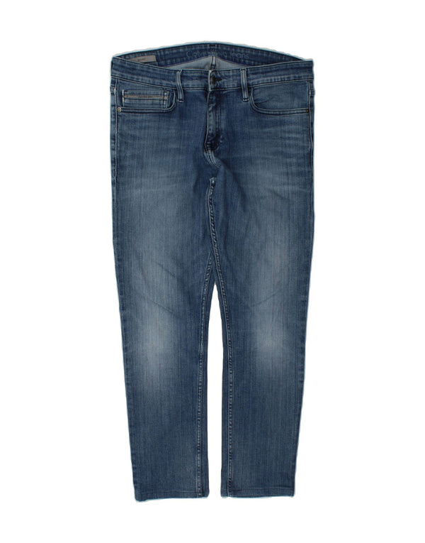 CALVIN KLEIN Mens Skinny Jeans W34 L28  Blue Cotton
