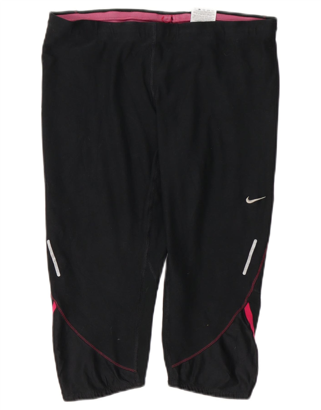 Pantaloni de trening NIKE Dri Fit Capri pentru femei UK 16, mare, negru, colorblock