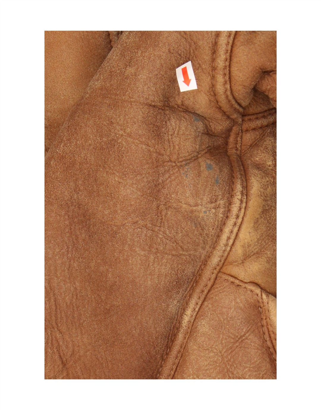 Jachetă din shearling dublu pentru bărbați vintage UK 20 2XL maro din shearling