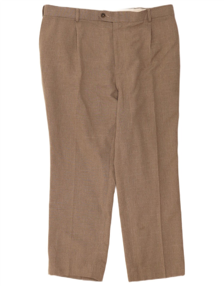 Pantaloni de costum pentru bărbați Marks & Spencer, cu ajustare normală, L44 L29, bej