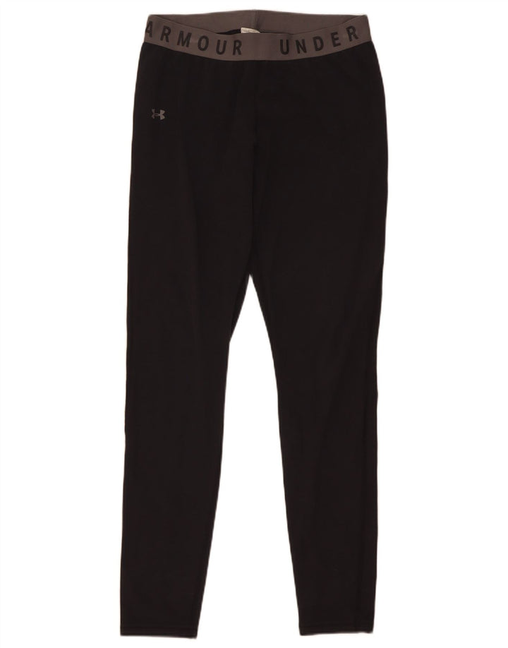 Leggings grafic Under Armour pentru femei UK 12, bumbac mediu negru