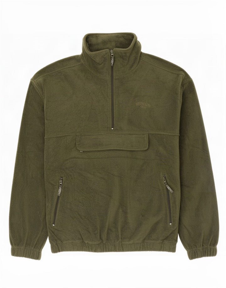 Pulover Vintage Anorak pentru bărbați din lână, mare, kaki, poliester