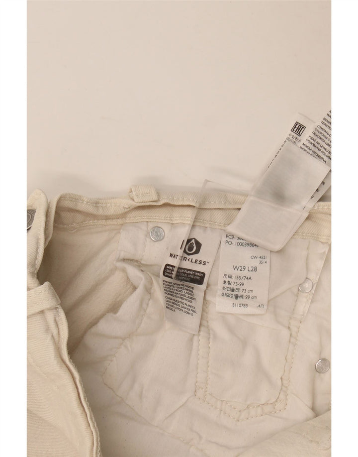 Blugi drepti 501 pentru femei Levi's W29 L28 bumbac alb