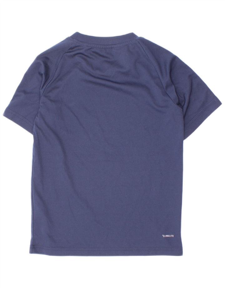 Tricou Adidas Climalite pentru baieti Top 7-8 ani Poliester bleumarin