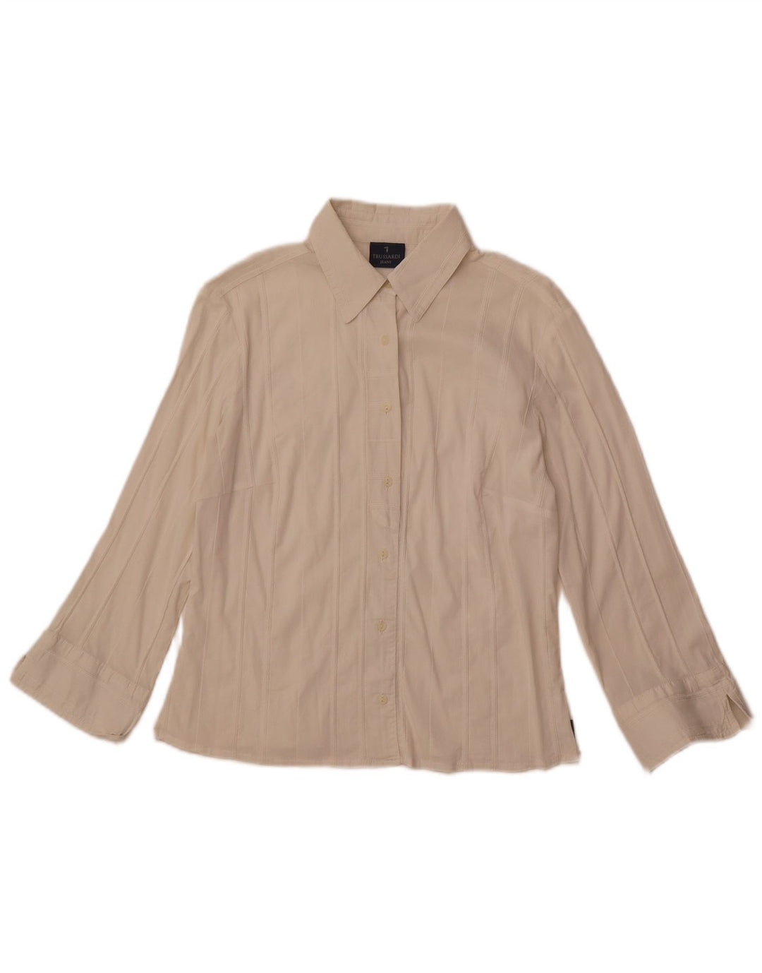 Bluză cămașă pentru femei TRUSSARDI JEANS UK 14, mare, în dungi alb