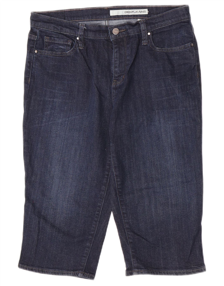 Pantaloni scurți din denim Dkny pentru femei US 8 Medium W30 Bumbac bleumarin