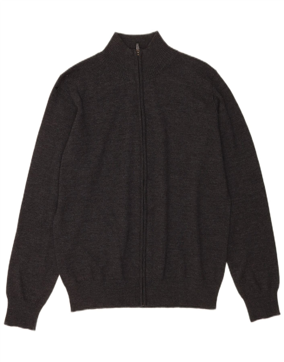 Pulover cardigan pentru bărbați Zara, lână, gri mediu