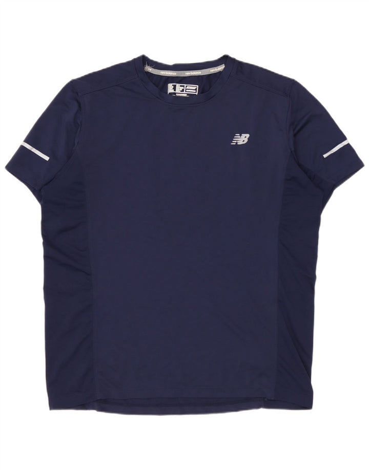 Tricou pentru bărbați NEW BALANCE Top Mediu Bleumarin Poliester