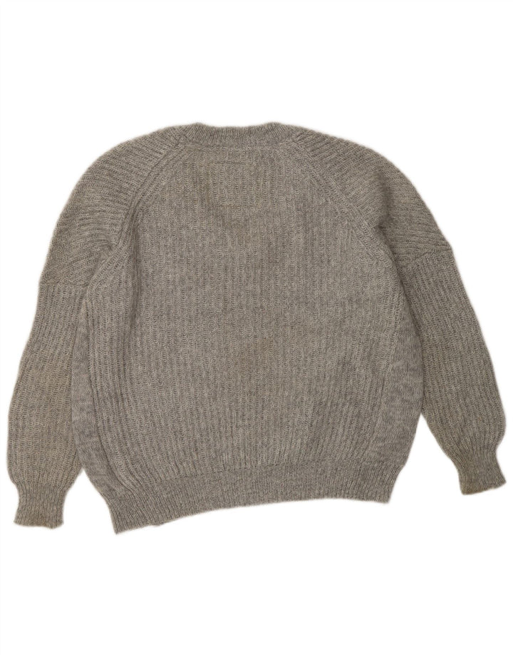 Pulover Jack Wills pentru femei cu decolteu în V UK 8 Poliester gri mic