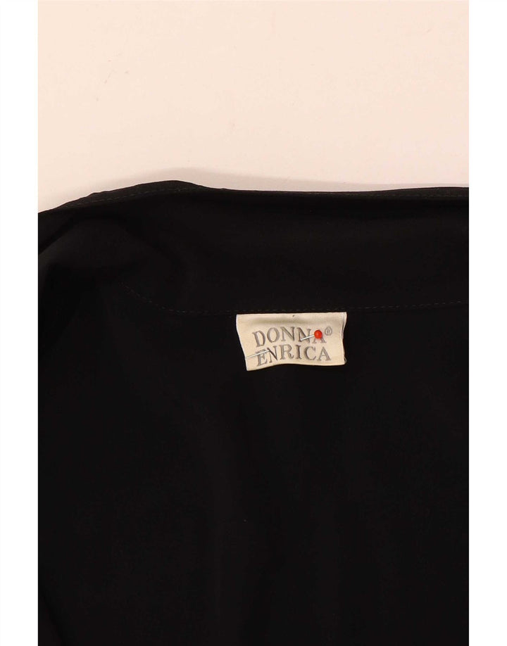 Donna Enrica Jachetă Blazer cu 2 nasturi pentru femei UK 16 Large Black