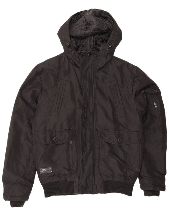 Jack & Jones jachetă bomber cu glugă pentru bărbați UK 36 Poliamidă neagră mică