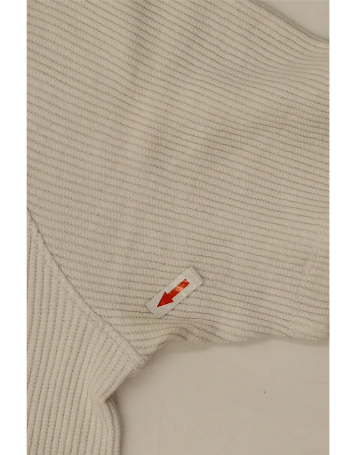 Tricou supradimensionat pentru femei Zara UK 10 Bumbac alb mic