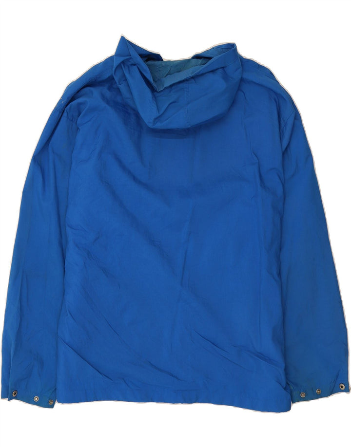 CHAMPION Mens Hooded Rain Jacket UK 40 Large Blue Nylon Vintage Champion and Second-Hand Champion from Messina Hembry 