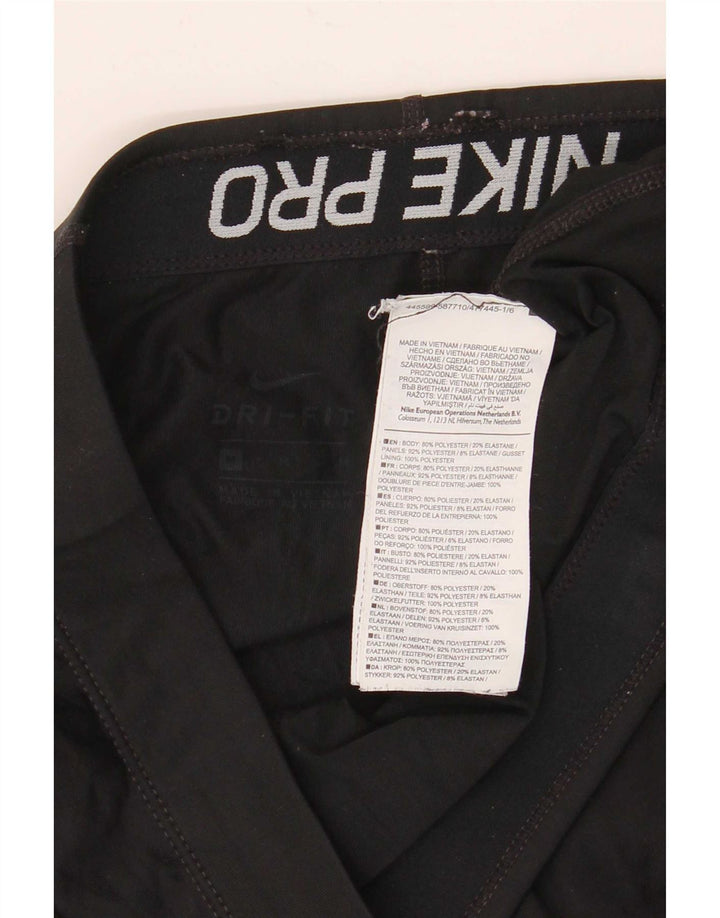 Leggings pentru femei Nike Slim Fit UK 14 Mediu Negru Poliester Sport