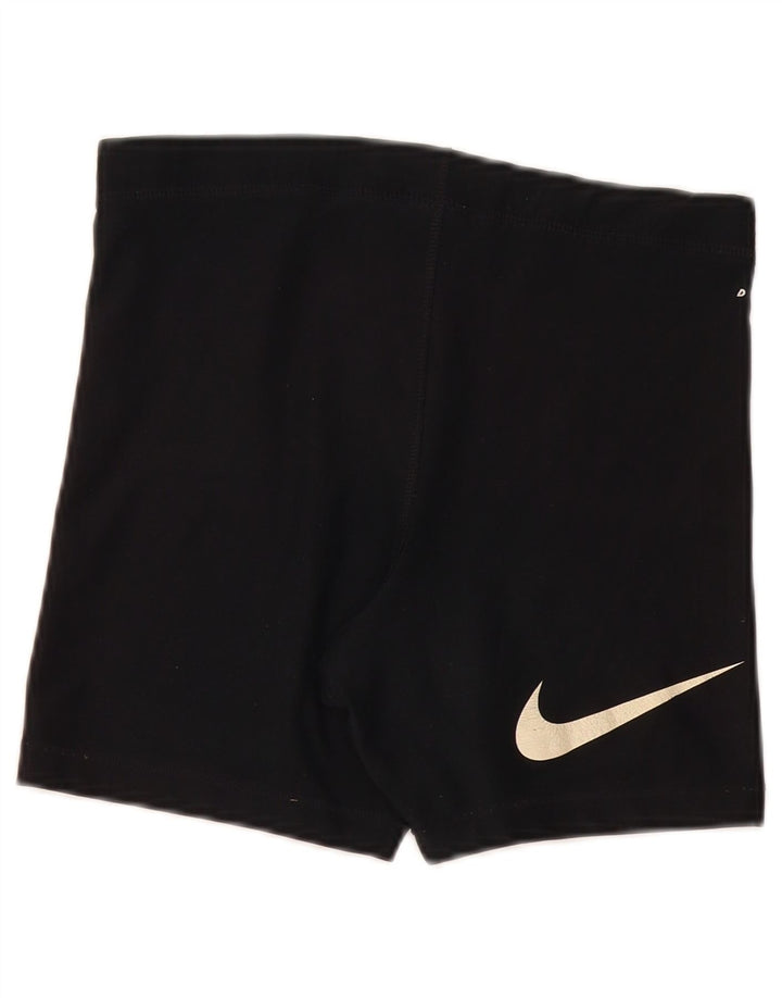 Pantaloni scurți sport Nike Dri Fit Graphic pentru femei US 4/6 Poliester negru mic