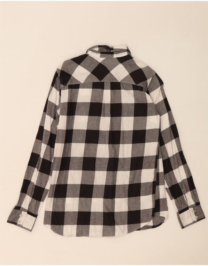 Cămașă pentru femei Eddie Bauer UK 10 mic, gri, bumbac vichy