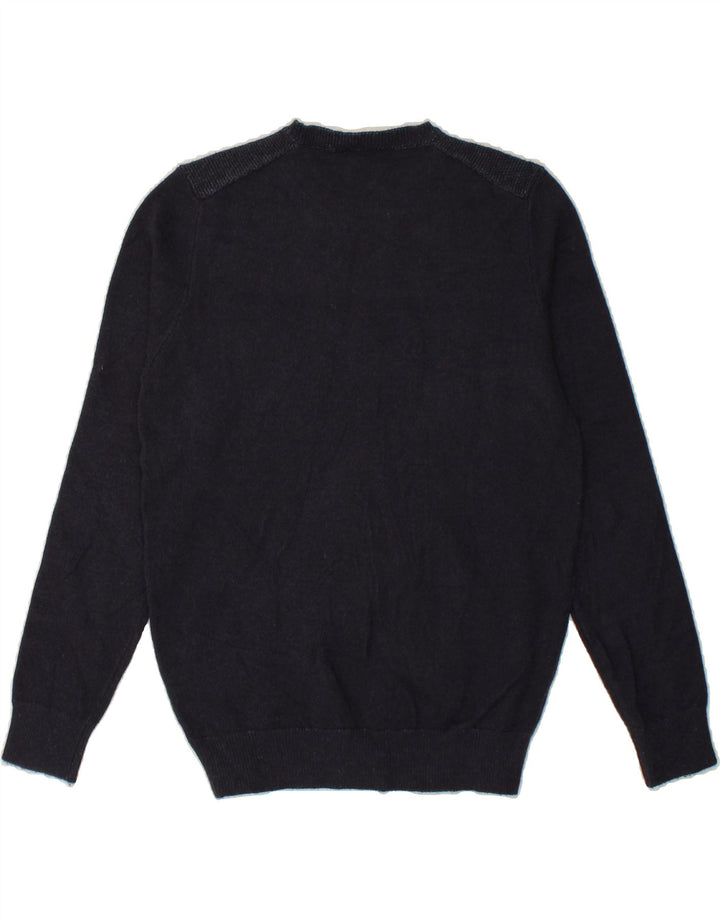 DACK'S Mens Crew Neck Jumper Sweater Medium Navy Blue Viscose Vintage Dack's and Second-Hand Dack's from Messina Hembry 