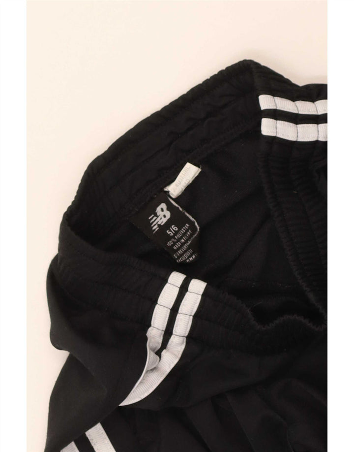 Pantaloni de trening New Balance pentru baieti 5-6 ani poliester negru