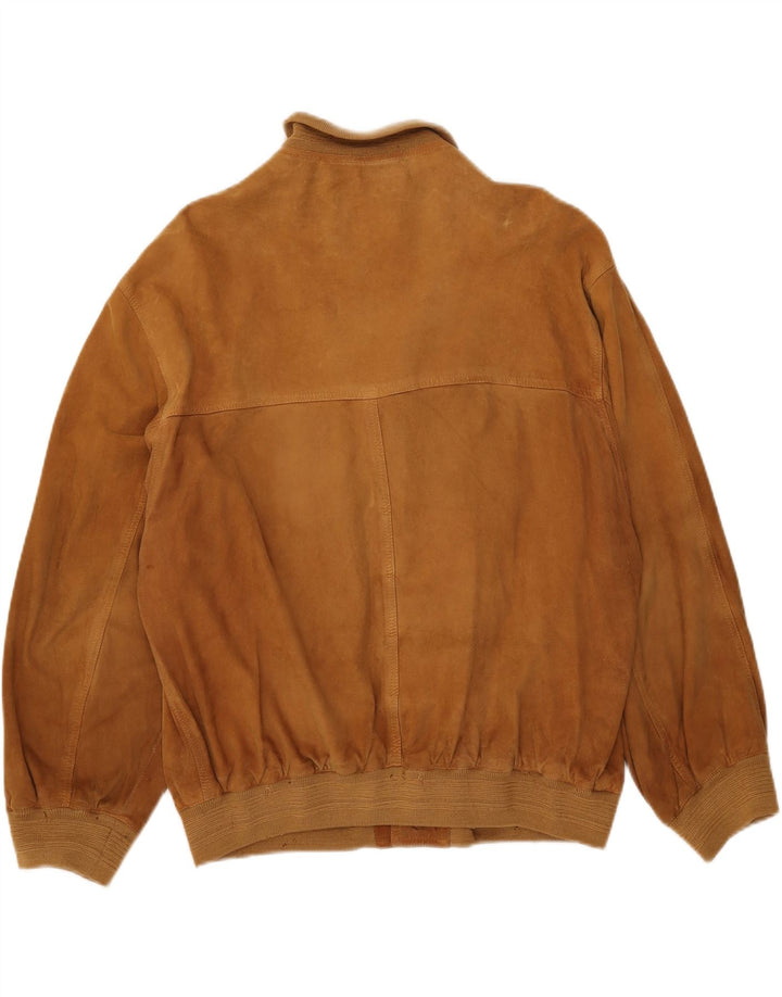 Bomber vintage pentru bărbați din piele intoarsa UK 40 mare bej